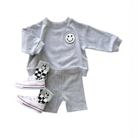 Lucky Panda Kids - Baby & Kids Biker Shorts Set | Gray