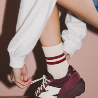 GYM SOCKS - Mulberry Stripe