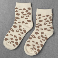 LEOPARD SOCKS - Ivory