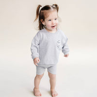 Lucky Panda Kids - Baby & Kids Biker Shorts Set | Gray