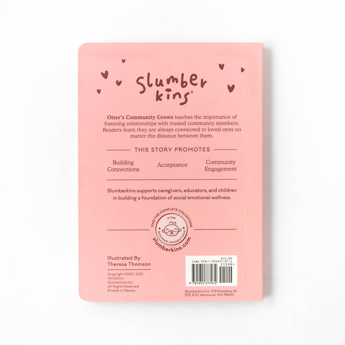 Slumberkins Inc. - Otter's Building Connections Plush Set - with 2 books!