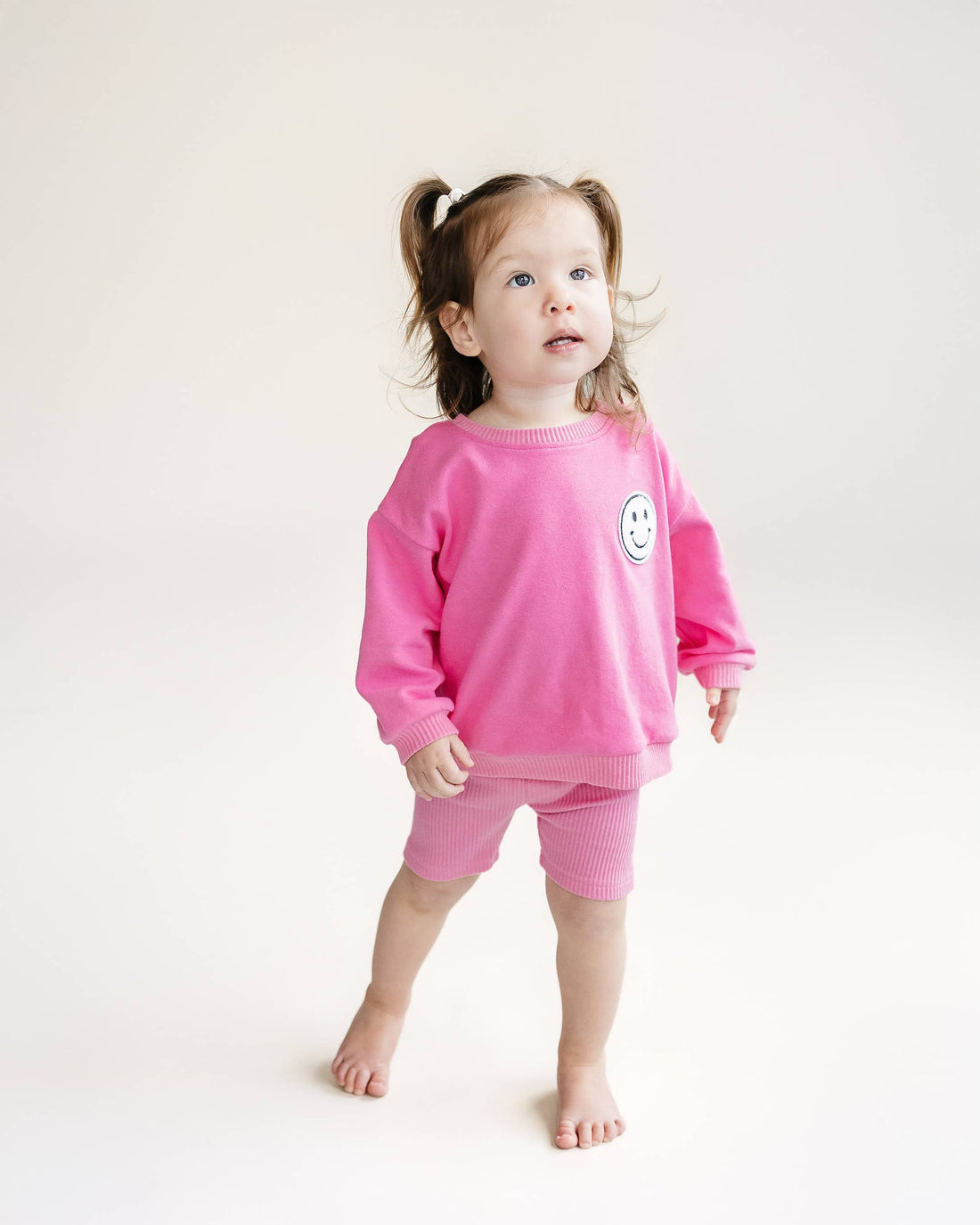 Lucky Panda Kids - Baby & Kids Biker Shorts Set | Pink