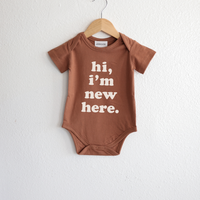 Polished Prints - Hi I'm New Here Baby Onesie