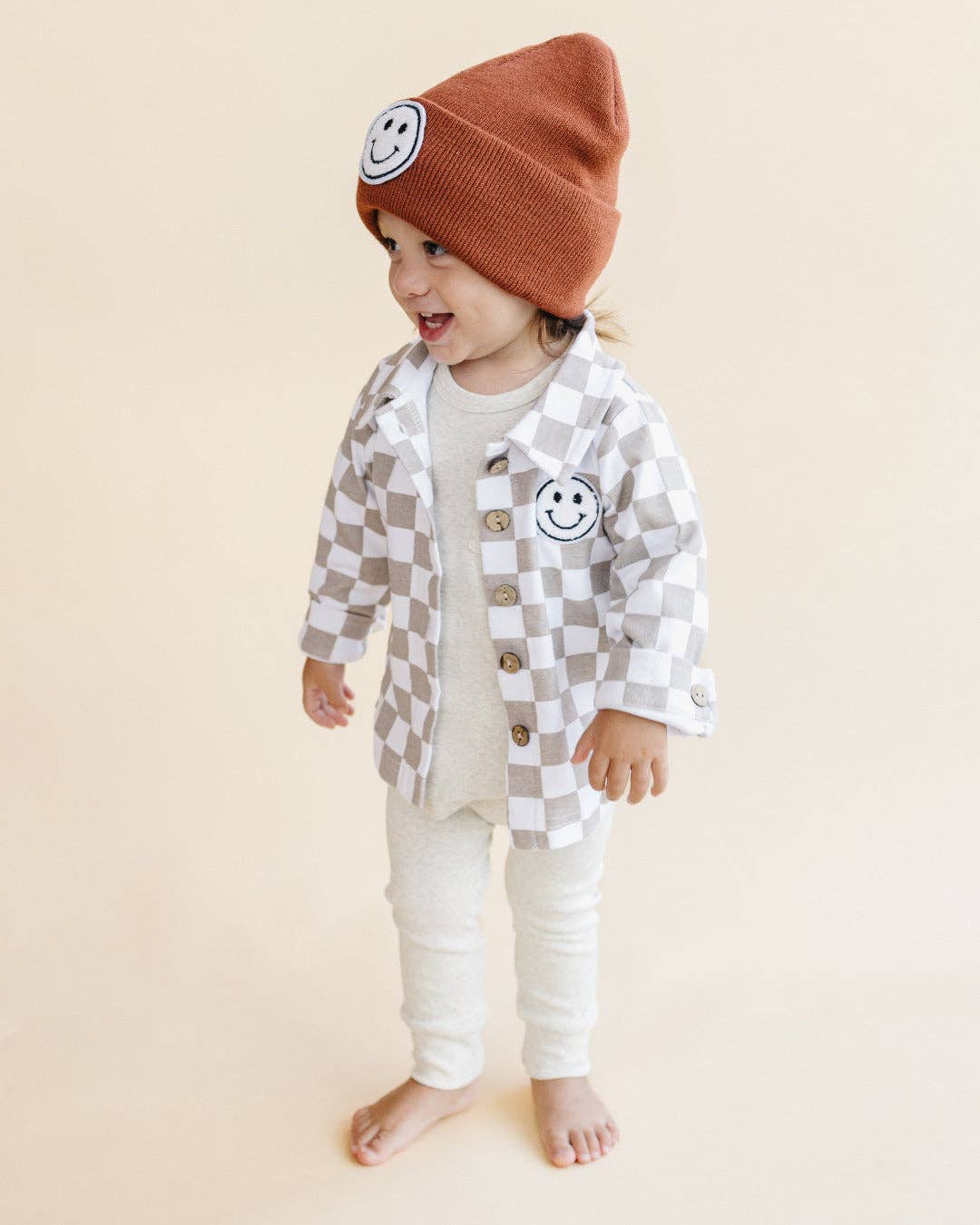 Lucky Panda Kids - Smiley Baby Kids' Beanie | Rust