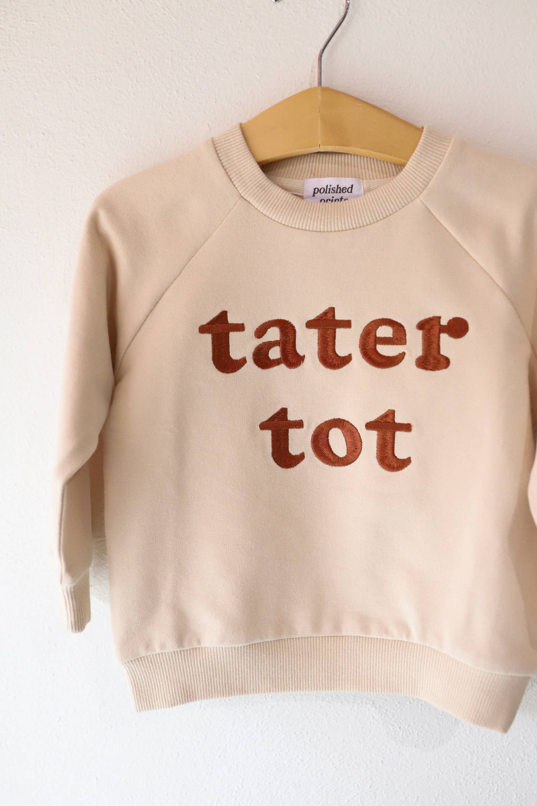 Polished Prints - Tater Tot Embroidered Kids Pullover