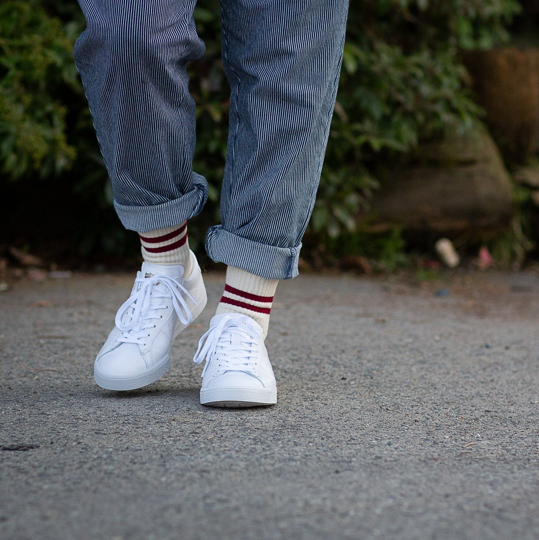 GYM SOCKS - Mulberry Stripe