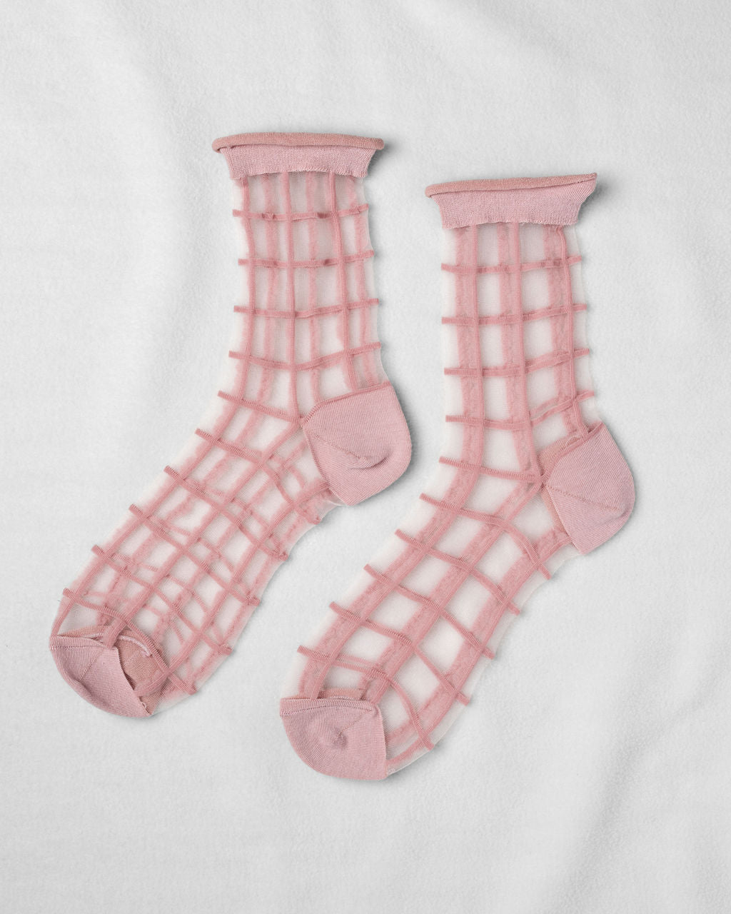 SHEER FRENCH WINDOW SOCKS - Petal