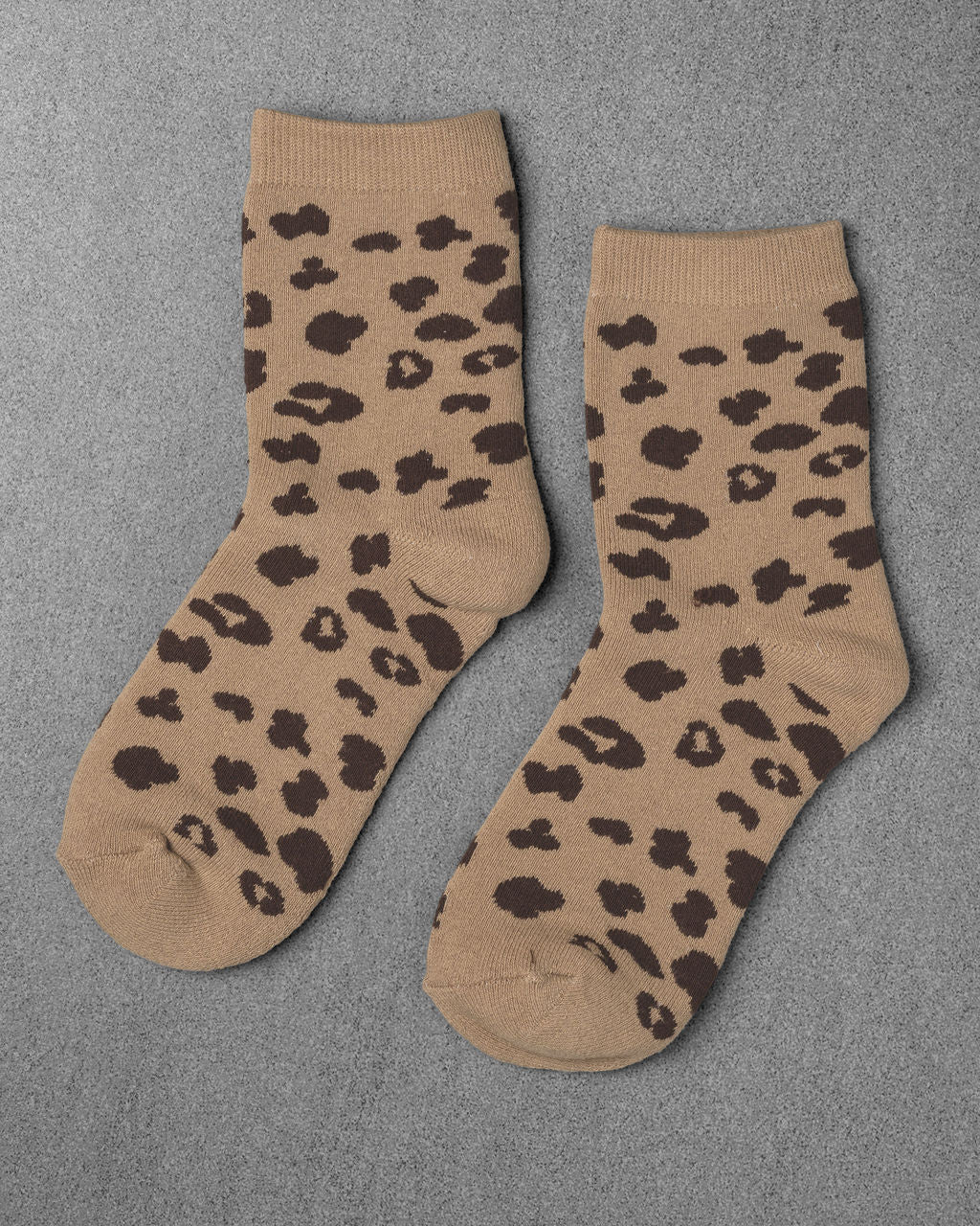 LEOPARD SOCKS - Tan