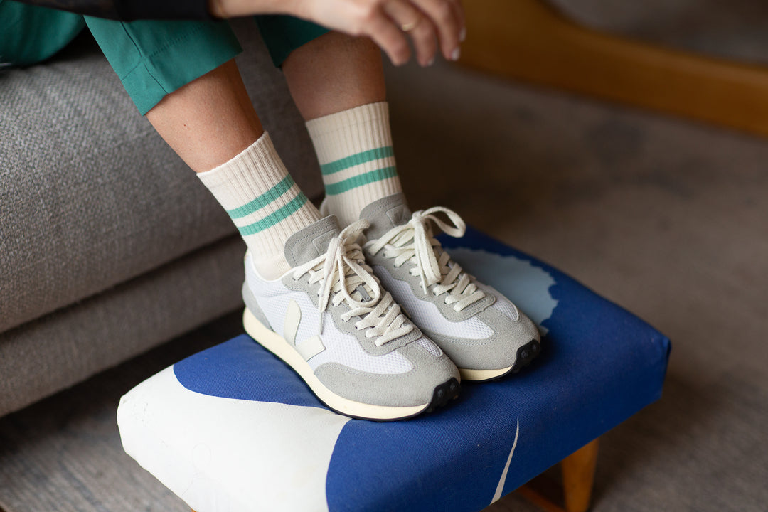 GYM SOCKS - Jade Stripe