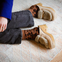LEOPARD SOCKS - Cocoa