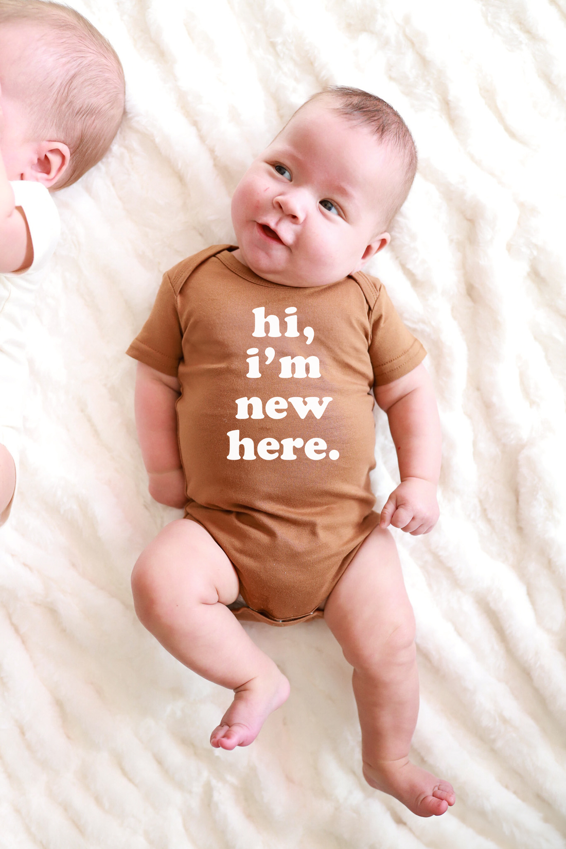 Polished Prints - Hi I'm New Here Baby Onesie